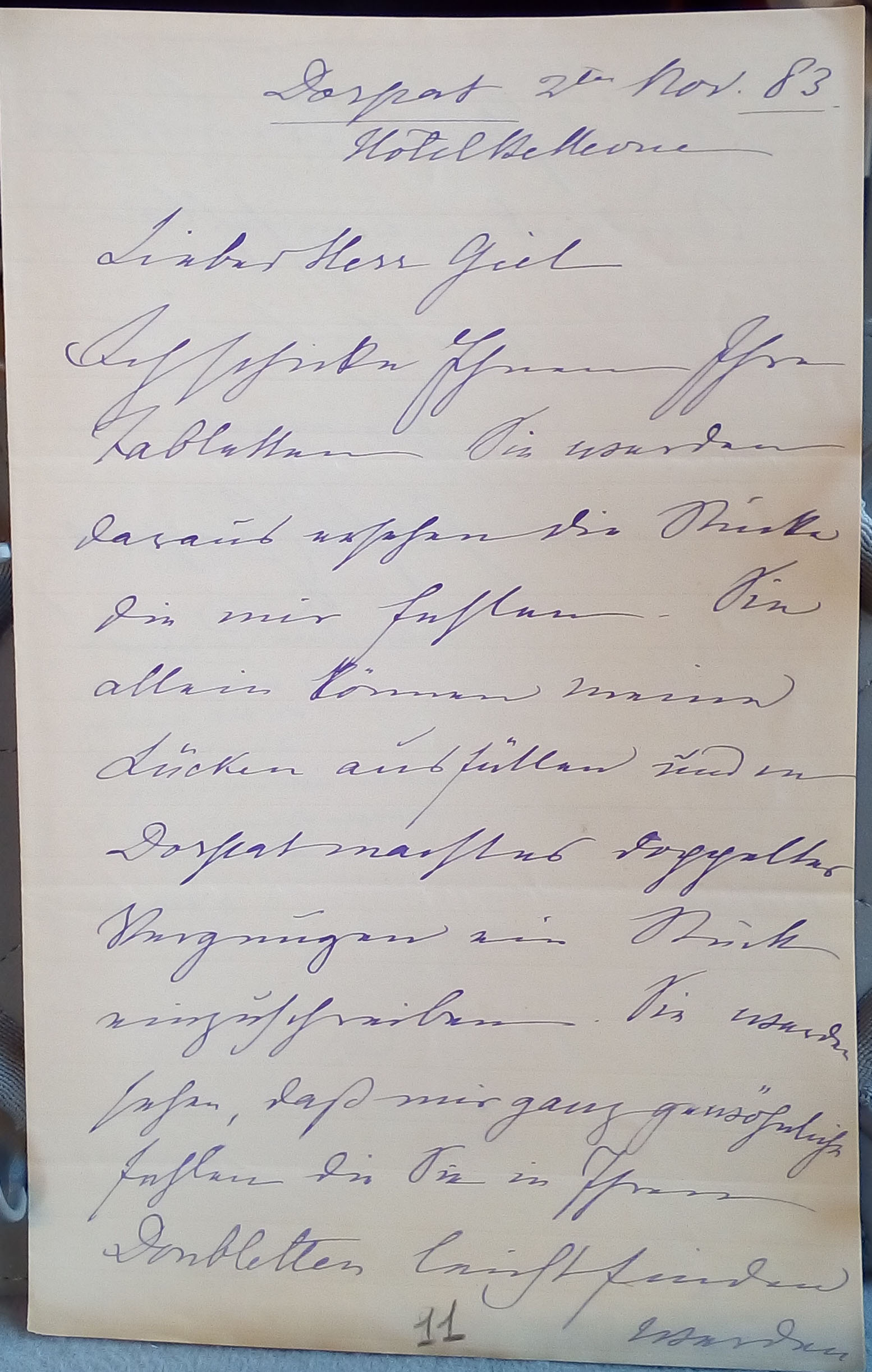 Письма Гуттен-Чапского. ОР РНБ Ф 914 Ед хр 117 Л 11-12.